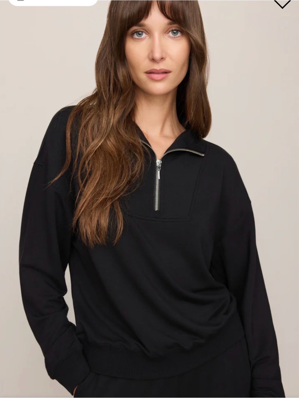 Z Supply Half Zip Fleece Sweatshirt Women's L - Picture 2 of 9